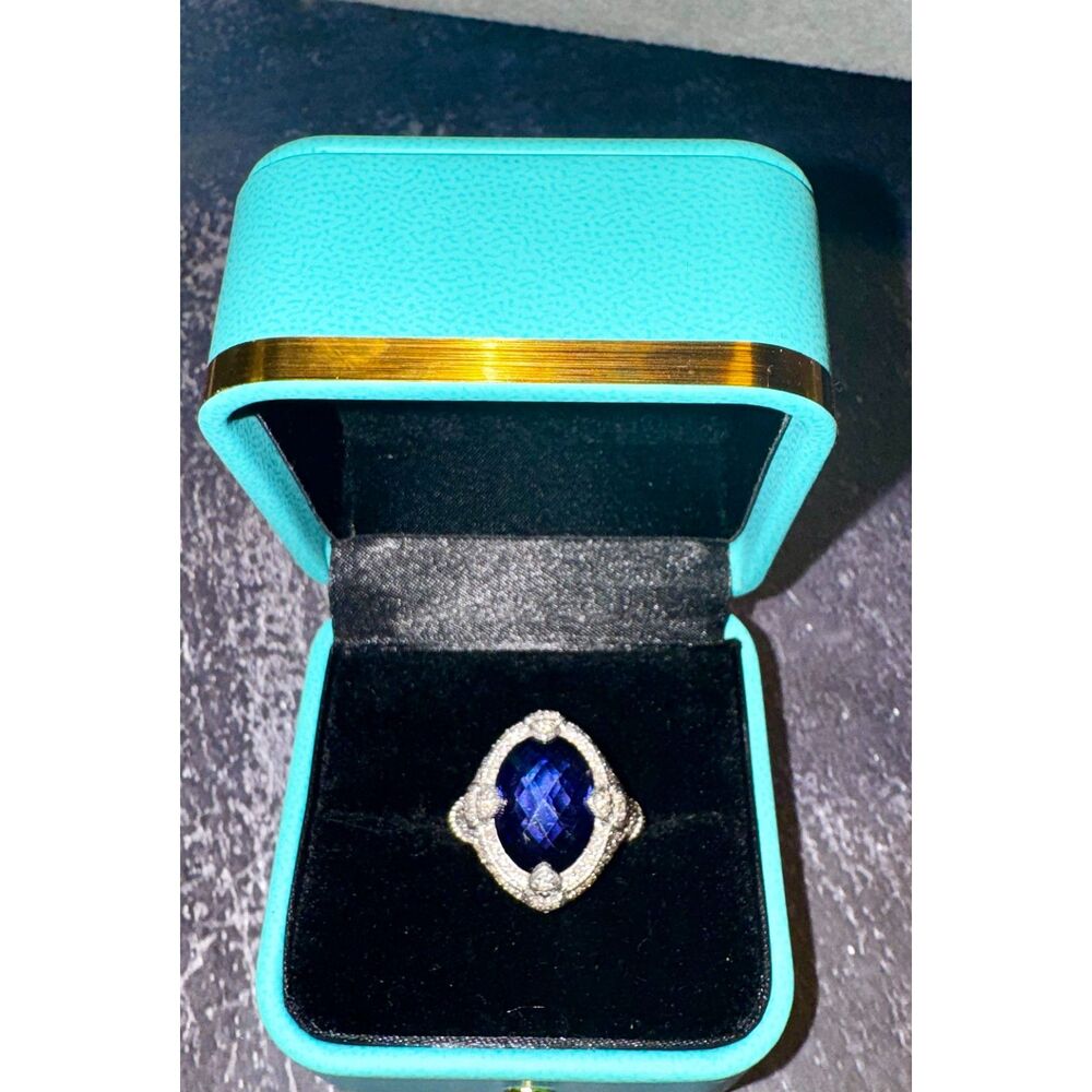 Judith Ripka Classic 14K SapphireSimulated Morganite Gemstone Ring 10